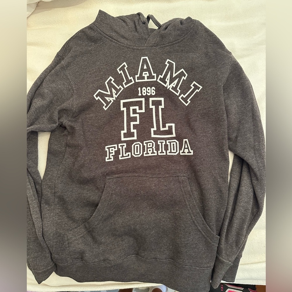 miami florida dark grey sweatshirt size small
